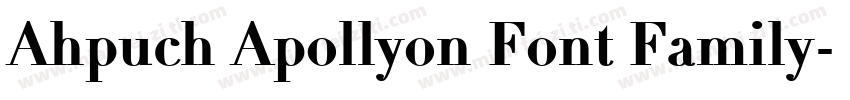 Ahpuch Apollyon Font Family字体转换